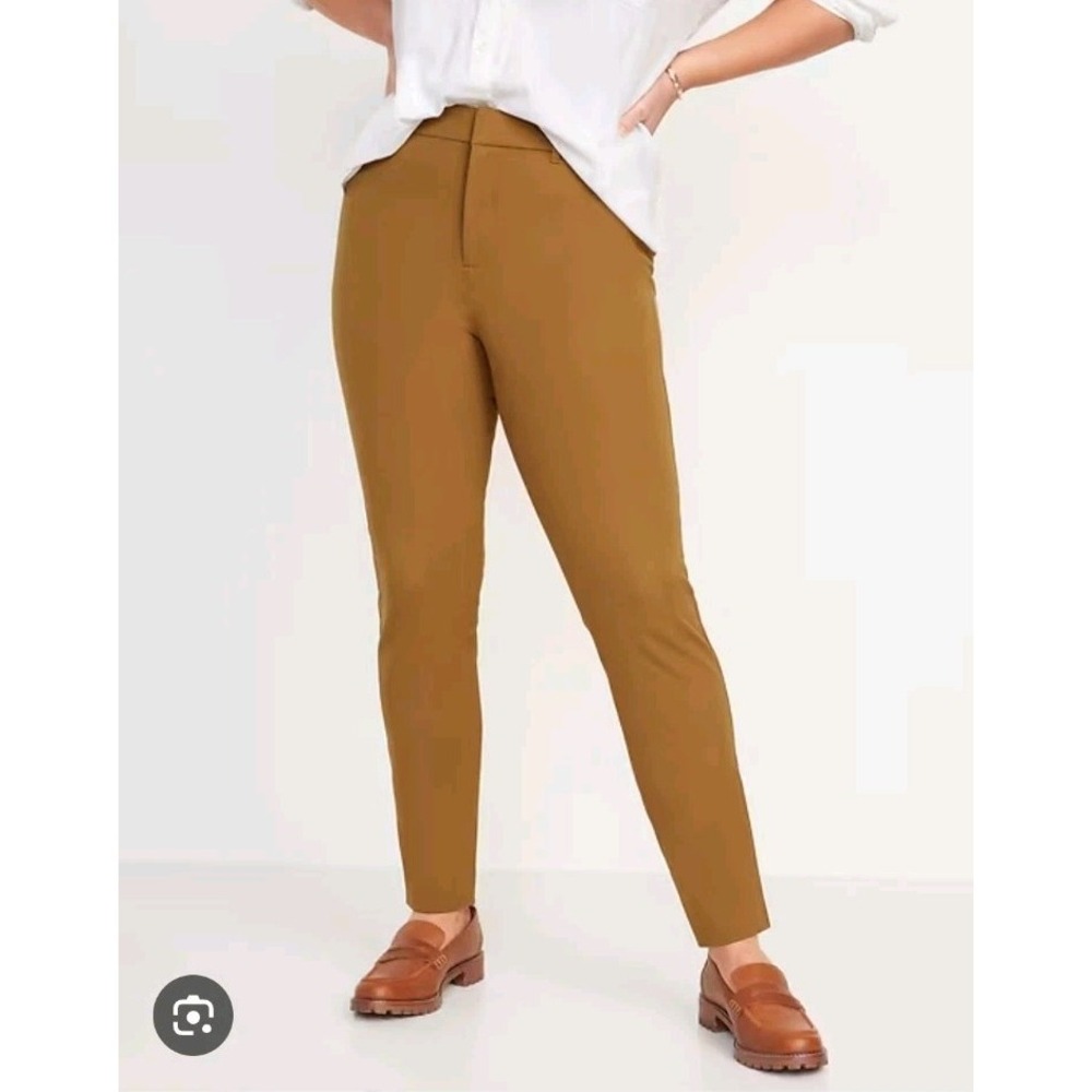 NEW Old Navy Brown High Waisted Pixie Straight‎ Skinny Dressy Pants Size 22